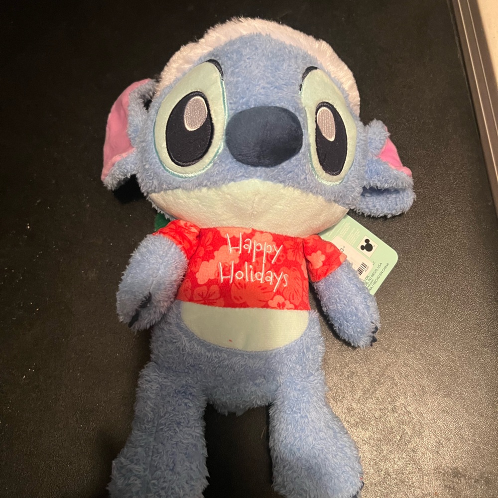 Disney stitch stuffed animal new tag blue color approximately 11 inches tall